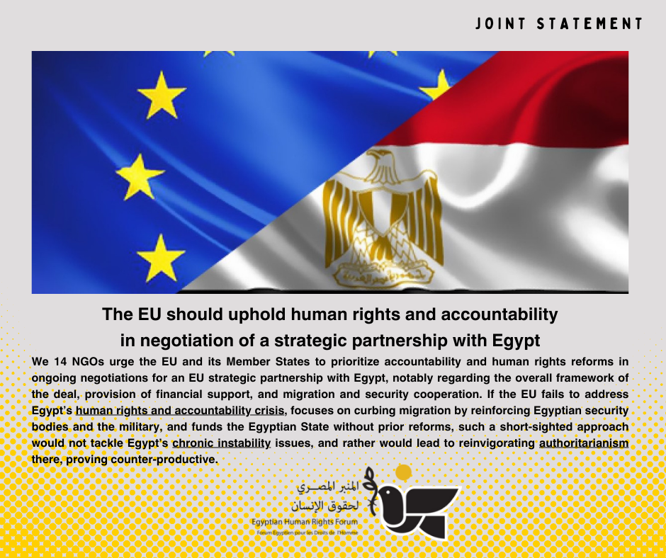 Human Rights Egypt The EU should uphold human rights and accountability in negotiation of ...